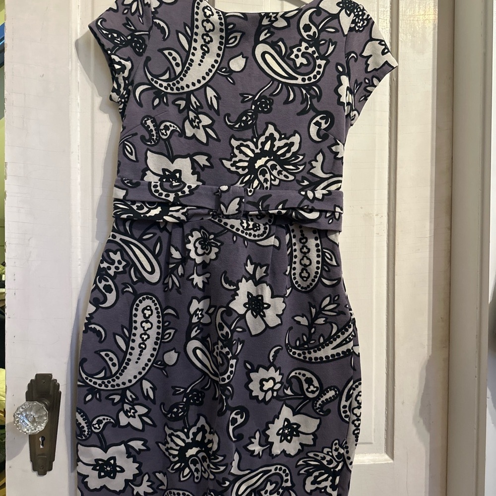 Boden Roma Paisley Floral Purple Dress romantic‎ European getaway